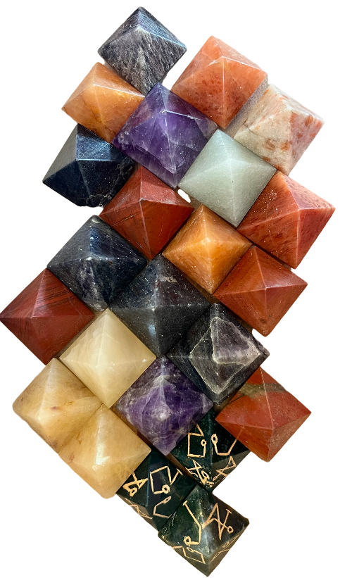 crystal pyramids
