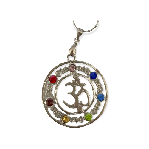 chakra om necklace