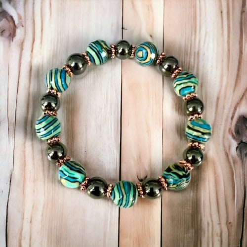 turquoise and hematite bracelet