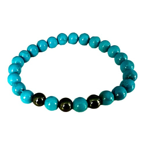 turquoise and hematite bracelet