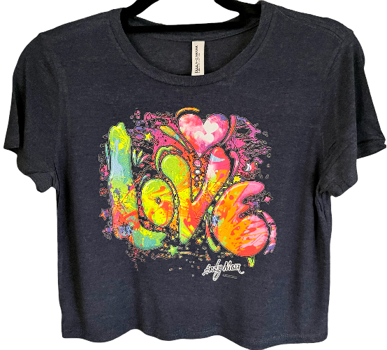 Ladies Navy Cropped Tee