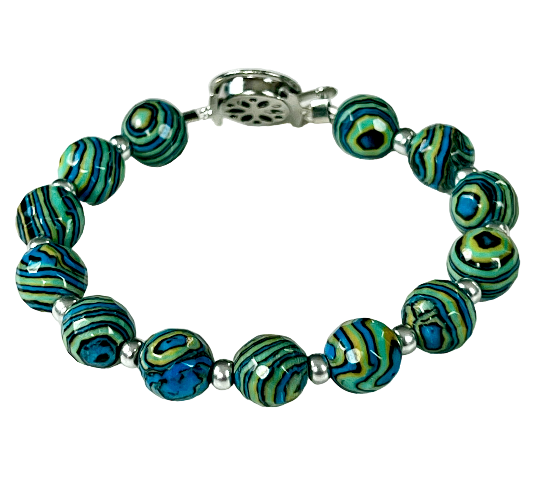 reconstituted turquoise bracelet