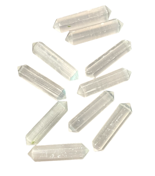 Double Terminated Selenite Points