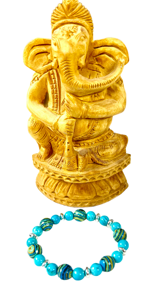 Turquoise and Reconstituted Turquoise Bracelet 
