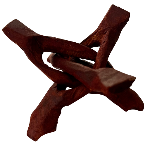 wooden tripod stand, 4"