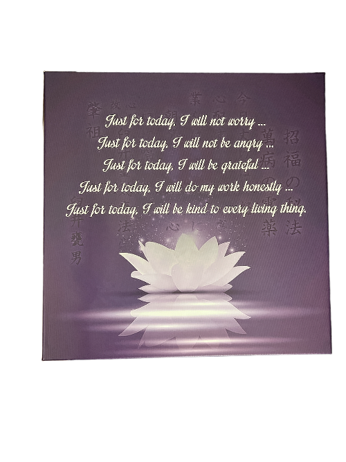 Reiki Principles On 20” x 20” Canvas