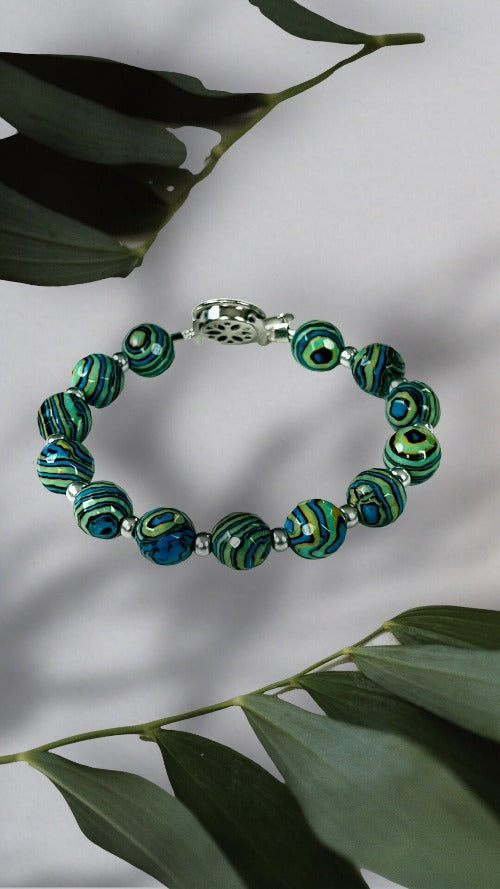 reconstituted turquoise bracelet