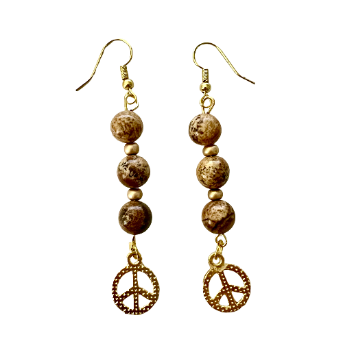 Picture Jasper Peace Earrings
