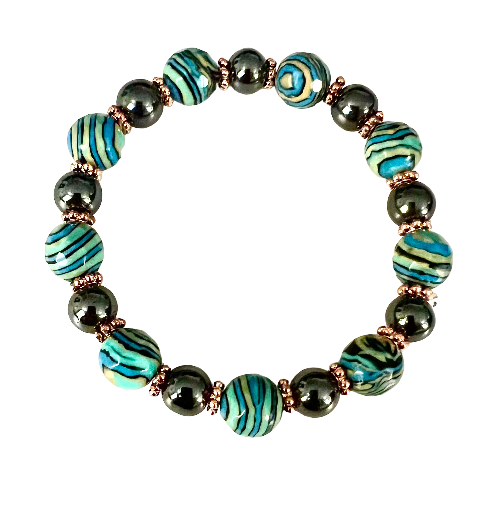 turquoise and hematite bracelet