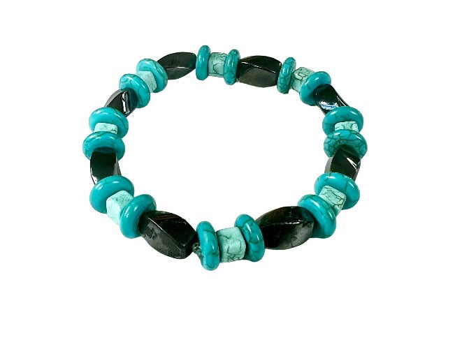 turquoise and hematite bracelet