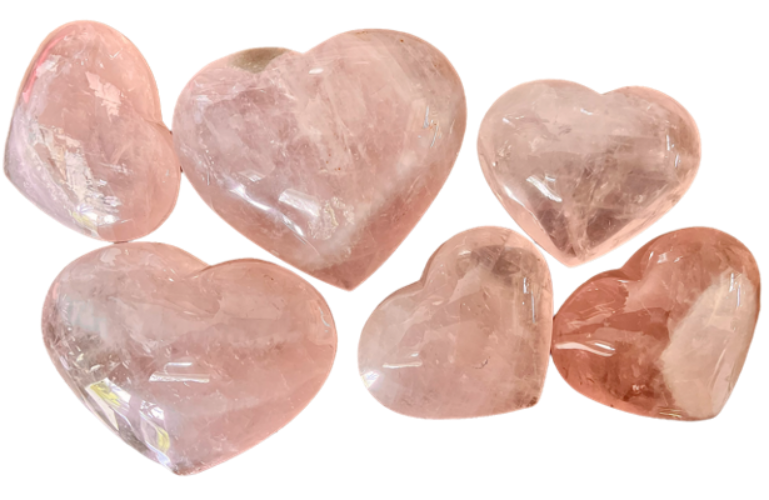Large Rose Quartz Puffy Heart