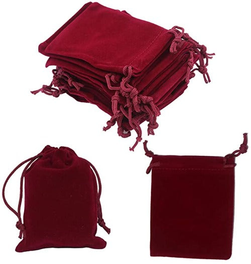 velvet drawstring bag