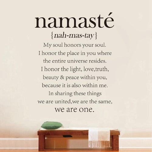 Namaste Wall Decal - Body Mind Soul