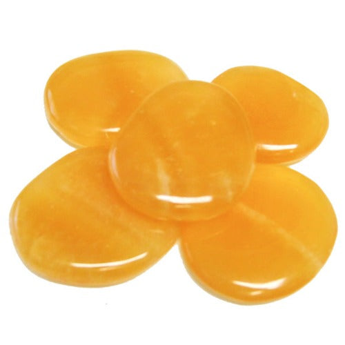 Orange Calcite Worry Stone