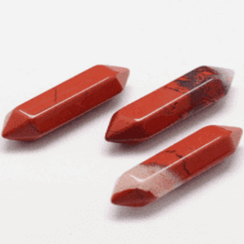 red jasper double terminated jasper