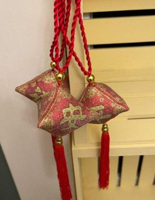 Feng Shui Hanging with Red Tassle - Body Mind Soul