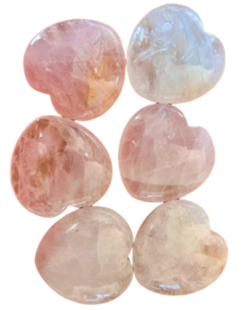 Rose Quartz Puffy Heart