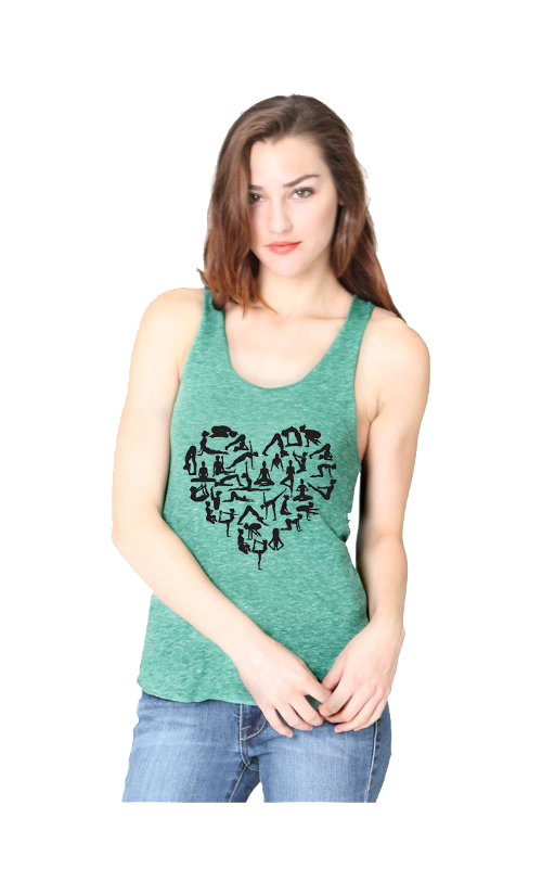 Women's Tri Blend Tank - yoga love
