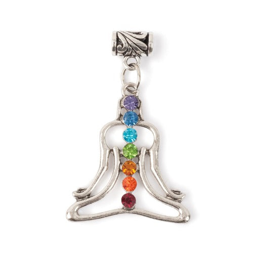 yoga pose chakra necklace